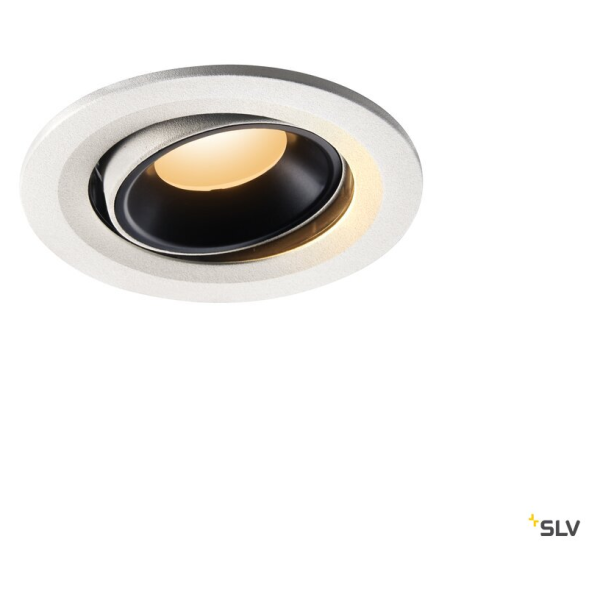 Numinos® move s, encastré de plafond intérieur, orientable, 40°, blanc/noir, led, 8,6w, 2700k