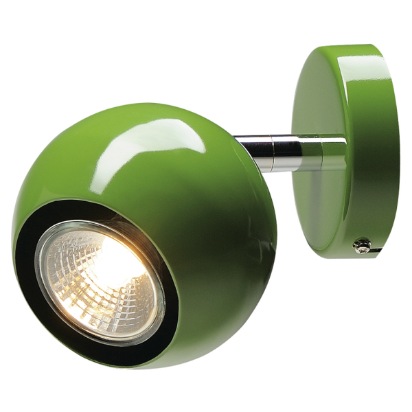 Light eye 1 gu10 applique et plafonnier. vert. gu10. max. 50w