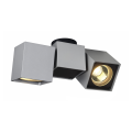 ALTRA DICE II, PLAFONNIER GU10 2x50W MAX, GRIS ARGENT/NOIR