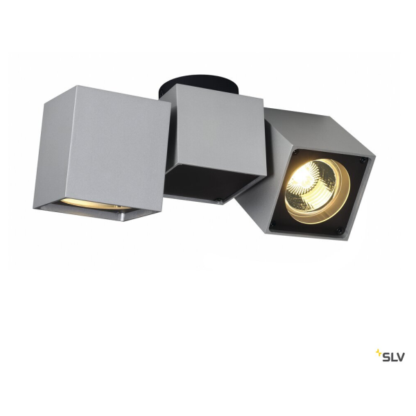 ALTRA DICE II, PLAFONNIER GU10 2x50W MAX, GRIS ARGENT/NOIR