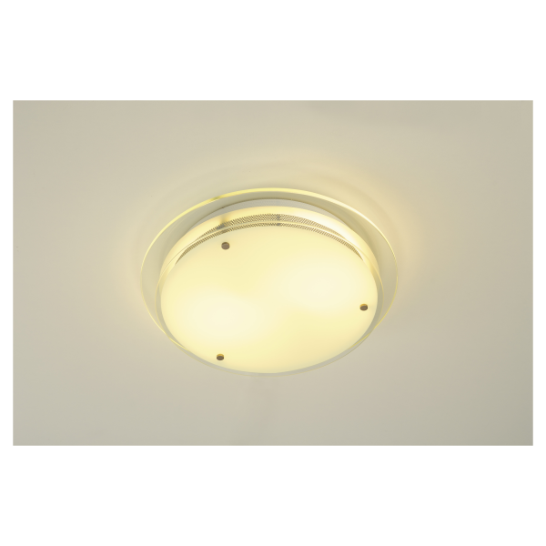 GLASSA ROND E27, APPLIQUE/PLAFONNIER, 2xE27, 60W MAX.