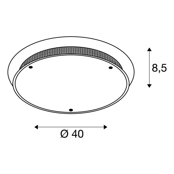 GLASSA ROND E27, APPLIQUE/PLAFONNIER, 2xE27, 60W MAX.