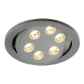 Spot encastré TRITON LED Downlight 6x3W GRIS ARGENT LED BLANC CHAUD - SLV by Declic