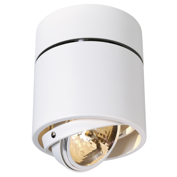 KARDAMODE SURFACE ROND QRB SINGLE, PLAFONNIER BLANC, G53, max. 75W