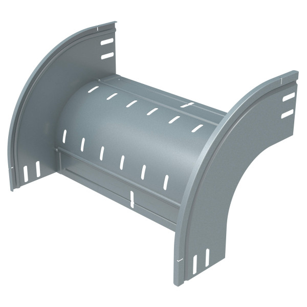 Changement de plan convexe avec fond plein pour chemins de câbles tôle p31 m/f - hauteur 100mm et largeur 500mm - finition gs