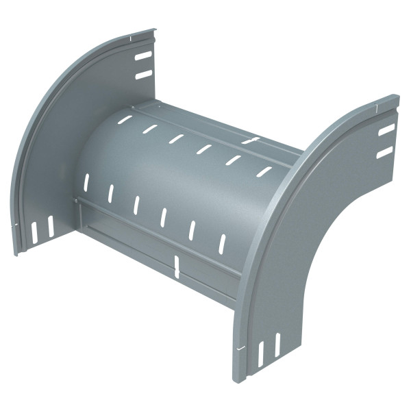 Changement de plan convexe avec fond plein pour chemins de câbles tôle p31 m/f - hauteur 100mm et largeur 600mm - finition gs