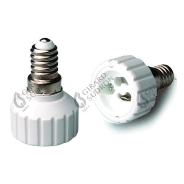 Girard sudron adaptateur e14-gu10 ceramique blanc