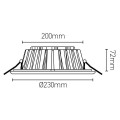 Girard sudron alhena - spot encastré led Ø230x72 enc.Ø200 25w 3000k 2130lm 108° blanc