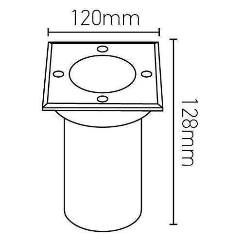 Girard sudron kastra - encastré de sol ip67 120x120x128 gu10 35w max. argent