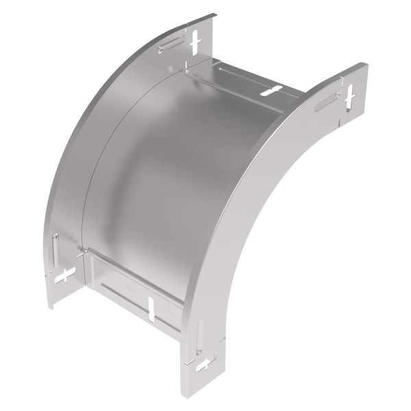 Changement de plan convexe avec fond plein pour chemins de câbles tôle p31 m/f - hauteur 50mm et largeur 300mm - finition inox 316l