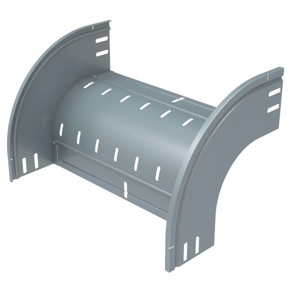 Changement de plan convexe avec fond plein pour chemins de câbles tôle p31 m/f - hauteur 100mm et largeur 500mm - finition gc