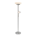 Girard sudron carpo - lampadaire avec liseuse led Ø400x1810 42+4.5w 3000k 4400+400lm 120° nickel satiné dim