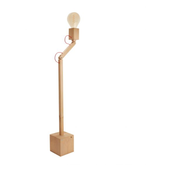 Lampadaire articul sur pied en bois design by fabrice peltier