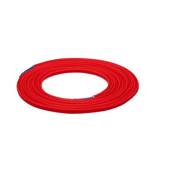Girard sudron câble textile double isolation  rouge  (2m)