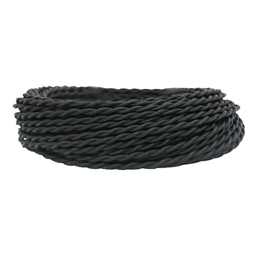 Girard sudron cable torsad.equip.int.rayon.2x0,5 noir (cr 50m)
