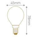 Girard sudron golfball g45 filament led 5w e12 2700k 580lm dim mat.