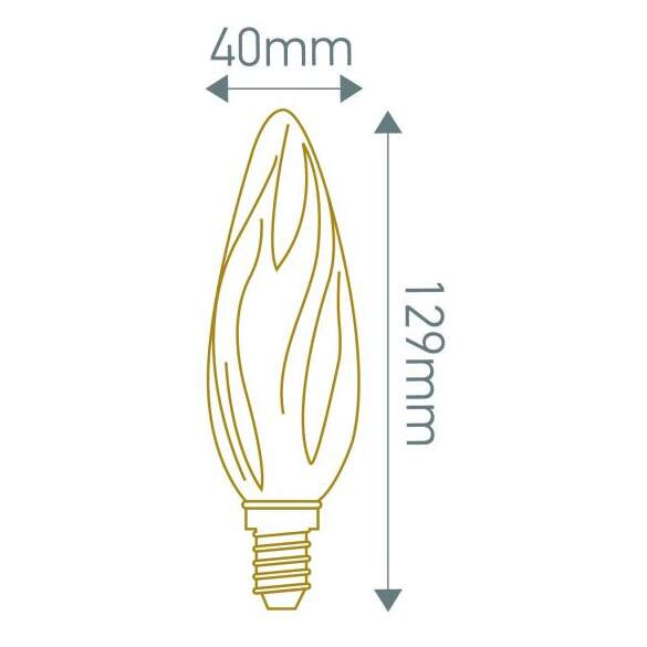 Girard sudron candle gs8 led filament 2w e14 2700k 210lm mat.