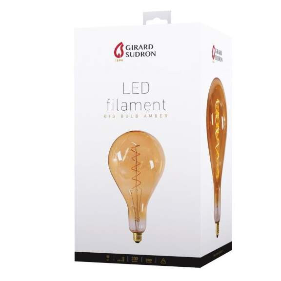 Girard sudron big bulbs led filament spiral 15976 dimmable 6w 300lm 2000k switch ic dim