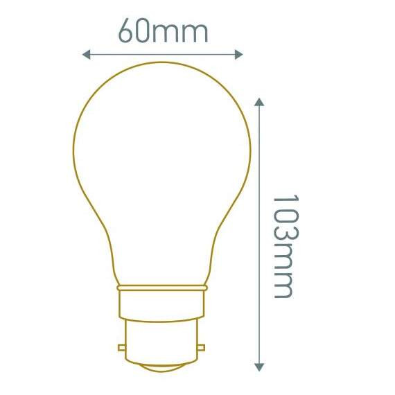 Girard sudron standard a60 filament led 7w b22 2700k 806lm milky