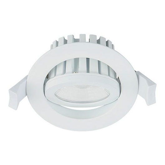 Girard sudron cavell - spot encastré inclinable led ip 65 Ø86 x 75 enc.Ø75 10w 3000k 850lm 45° blanc