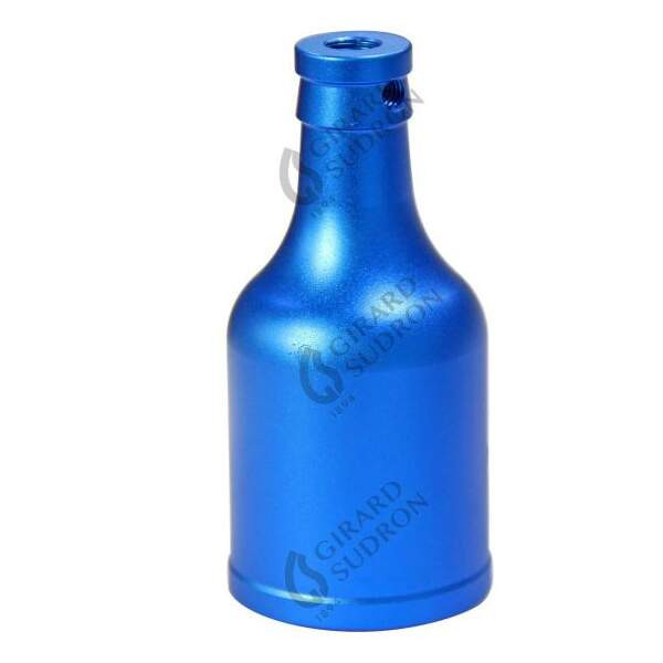 Girard sudron douille bouteille e27 acier bleu électrique métallisé