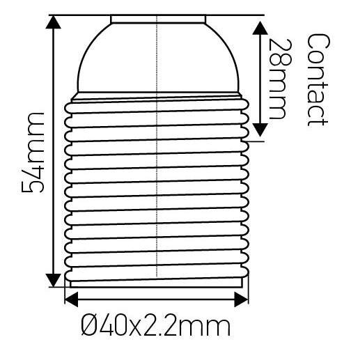 Girard sudron douille e27 filetée or culot terre montée