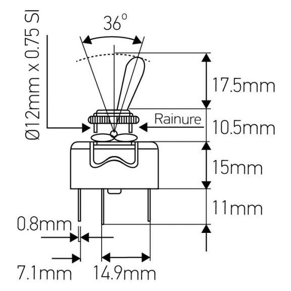 Girard sudron inverseur tumbler 15a/250vca _ 12vcc