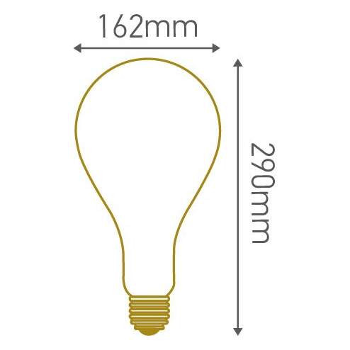 Girard sudron geant bulb ambre filament spirale 24w e27 Ø 162mm h. 314mm