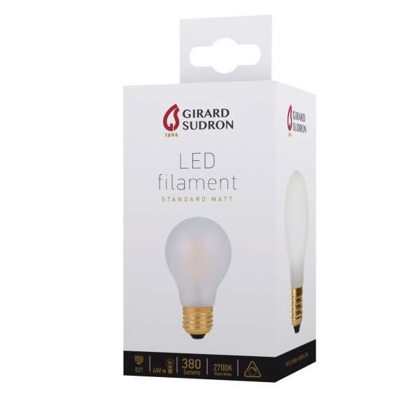 Girard sudron standard a60 led filament 4w e27 2700k 380lm dim. mat.