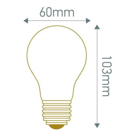 Girard sudron standard a60 led filament 6w e27 2700k 780lm mat.