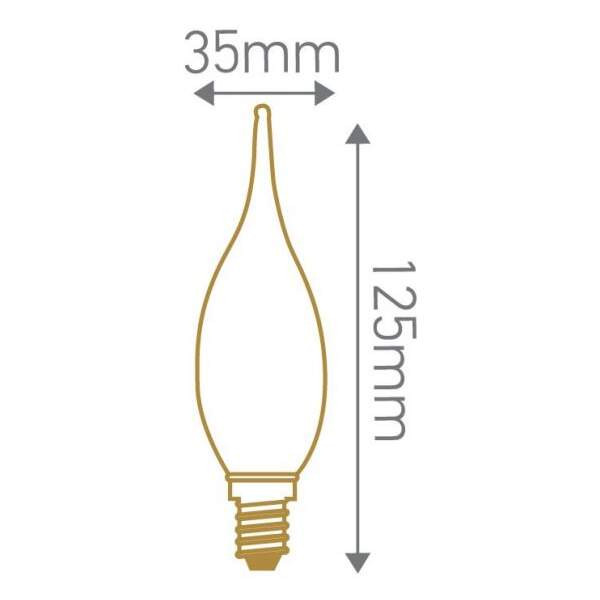 Girard sudron candle gs4 led filament 2w e14 2700k 220lm cl.