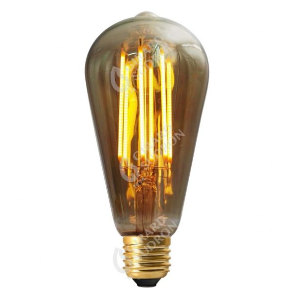 Girard sudron edison filament led 6w e27 2100k 390lm dim. smoky ra>90