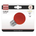 Girard sudron ecowatts - sphérique led 1w ip20 e27 rouge