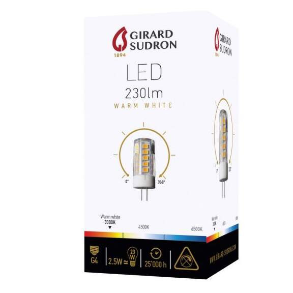 Girard sudron g4 ecowatts blister 2.3w 230lm dc/ac 12v 
