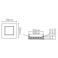 Girard sudron nimba - ecowatts - luminaire encastré led 120x120x25 enc.105x105 6w 3000k 420lm 110° blanc