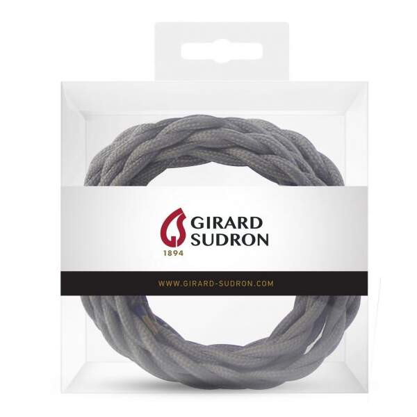 Girard sudron cable torsadé gris