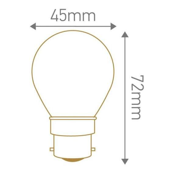 Girard sudron sphérique g45 filament led 5w b22 2700k 500lm dim. mat