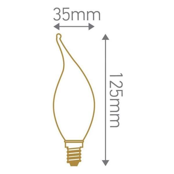 Girard sudron candle cv4 led filament 2w e14 2700k 200lm amb.