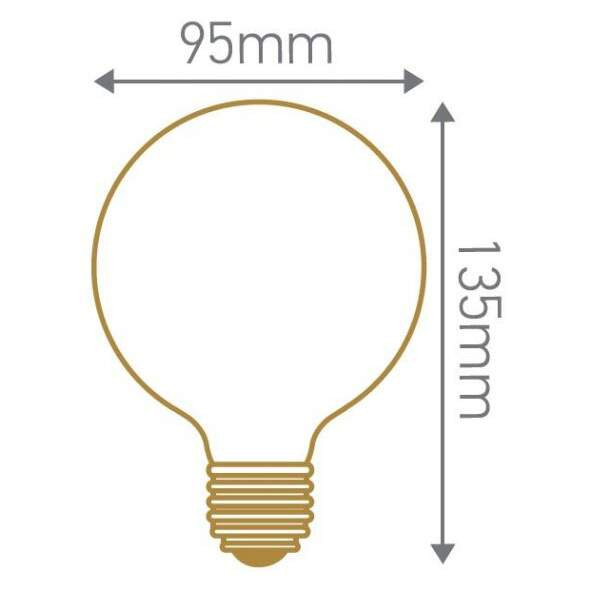 Girard sudron globe filament led torsadée ambrée 4w dim g95