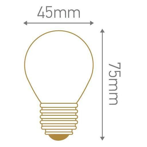 Girard sudron sphérique g45 filament led torsadée 3w e27 120lm dim. cl.