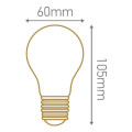 Girard sudron standard a60 filament led torsadée 3w e27 100lm dim. ambre