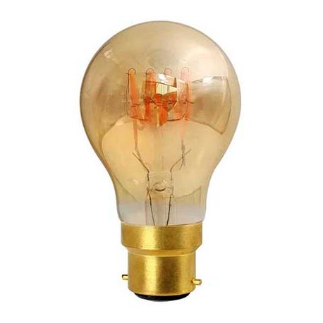 Girard sudron standard a60 filament led torsadée 3w b22 100lm dim. ambre