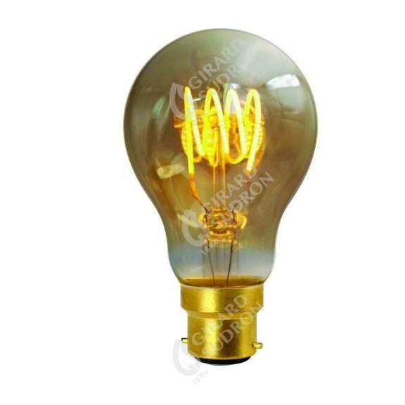 Girard sudron standard a60 filament led torsadée 3w b22 100lm dim. ambre