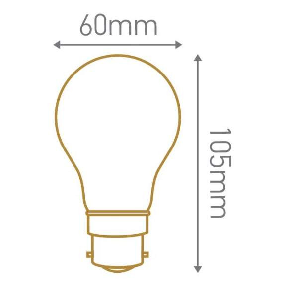 Girard sudron standard a60 filament led torsadée 3w b22 100lm dim. ambre