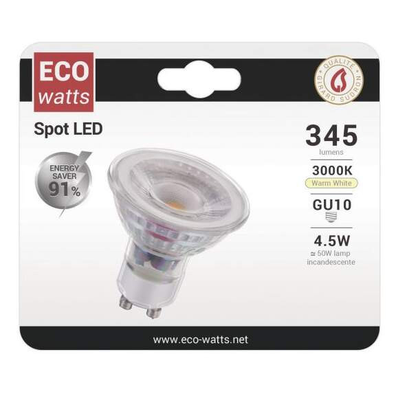 Spot FS 4,5 W 3000 K 30° Nacré Effet Dichroïque GU10 Ecowatts Girard Sudron