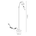 Girard sudron elara - lampadaire avec variateur à pied Ø230x1630 e27 60w max 120° blanc