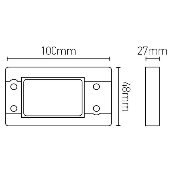 Girard sudron convertisseur pour spot encastré led 100x48x27 12w triac dim