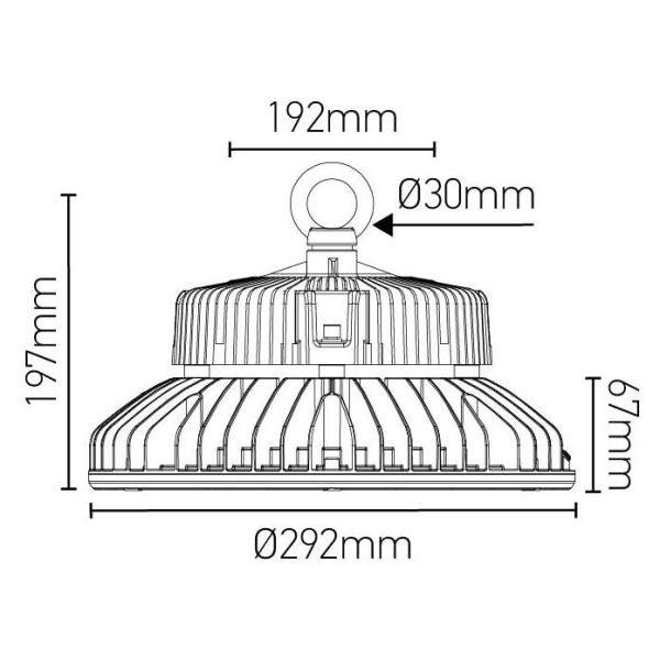 Magellan  armature industrielle led ip65 200w 5000k 30000lm 90°s