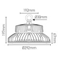 Magellan  armature industrielle led ip65 200w 5000k 30000lm 90°s