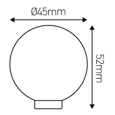 Girard sudron verrerie sphérique d45 sat. p.vis 24mm